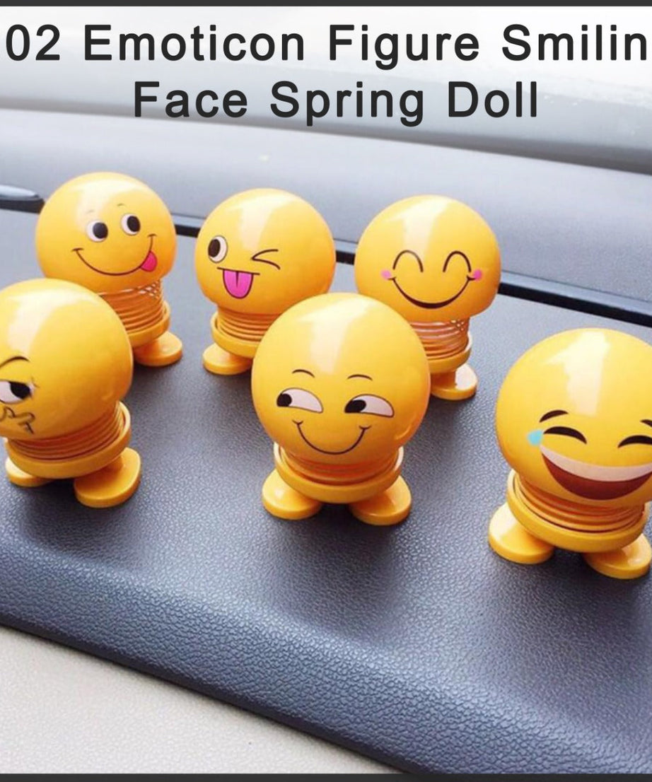 Spring doll with smiley face emoticon