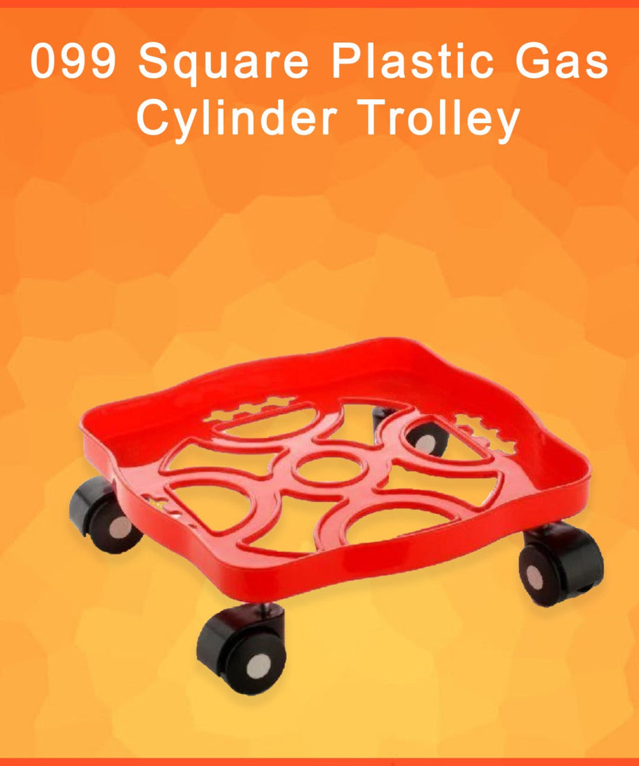 Square gas cylinder plastic trolley