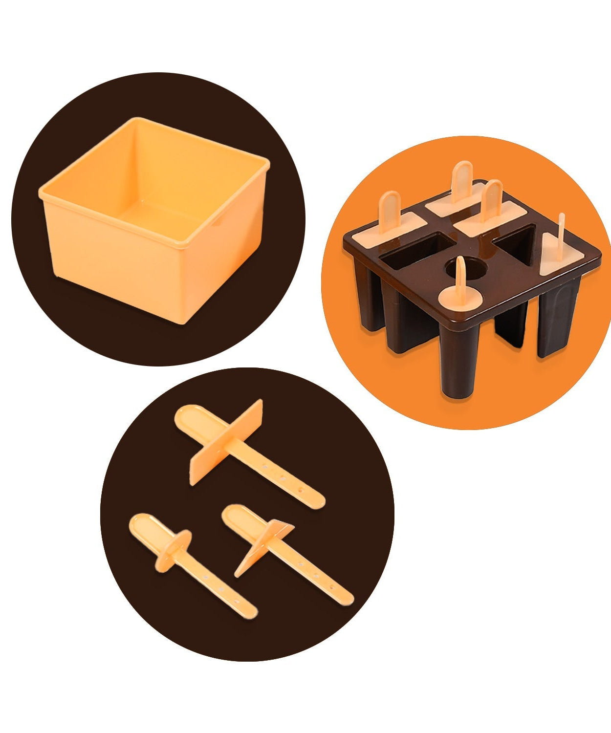 Frozen kulfi maker with 8 pink molds