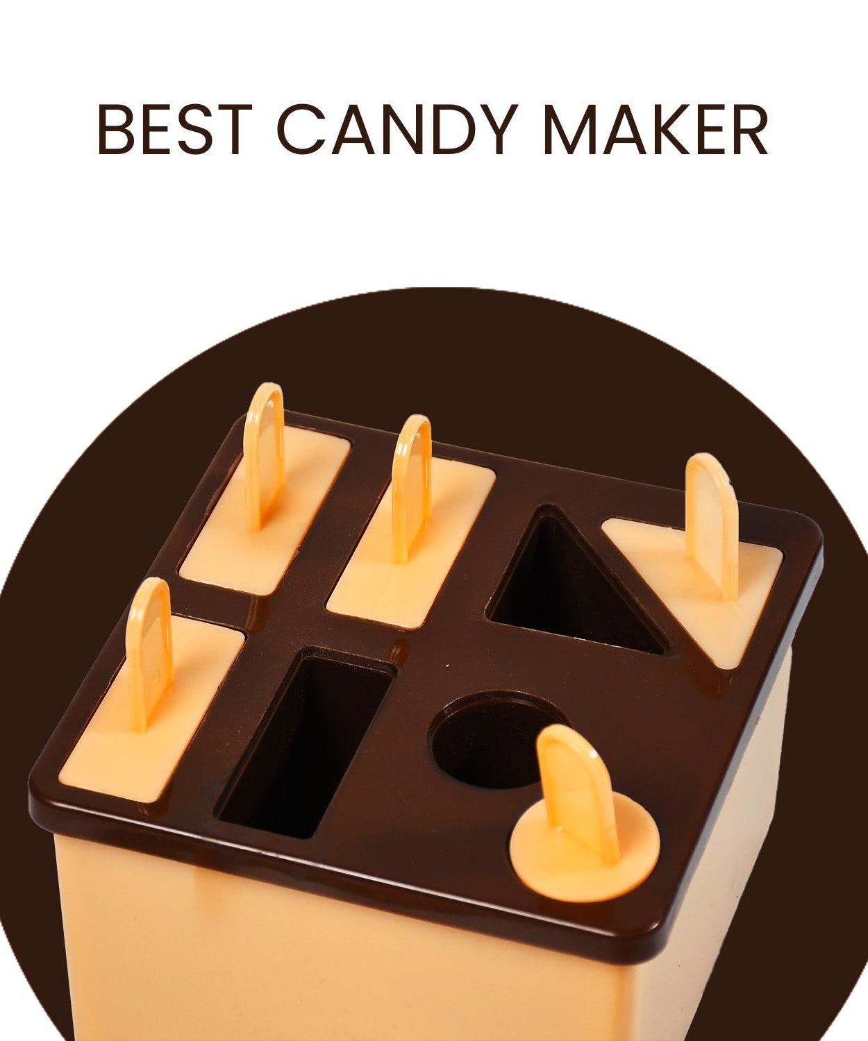 Pink ice cream mold for making kulfi