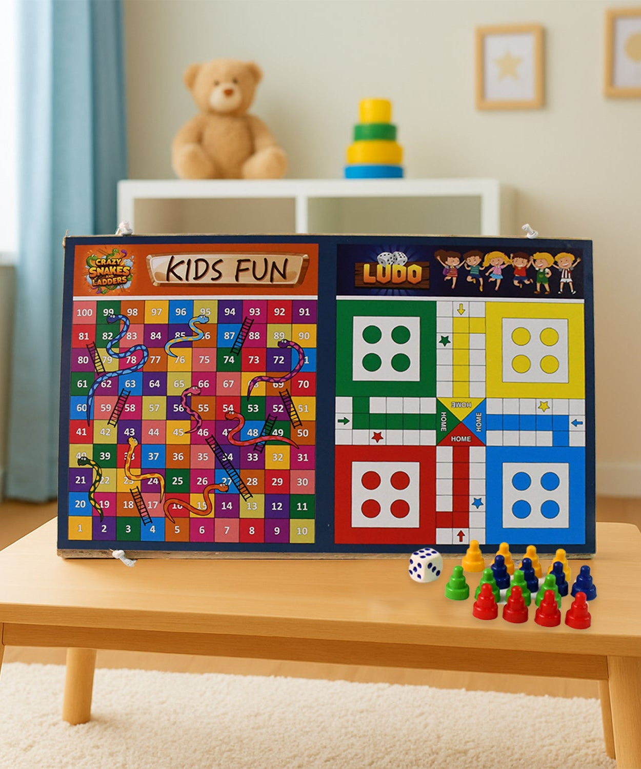 Solid Wood Game Board Set