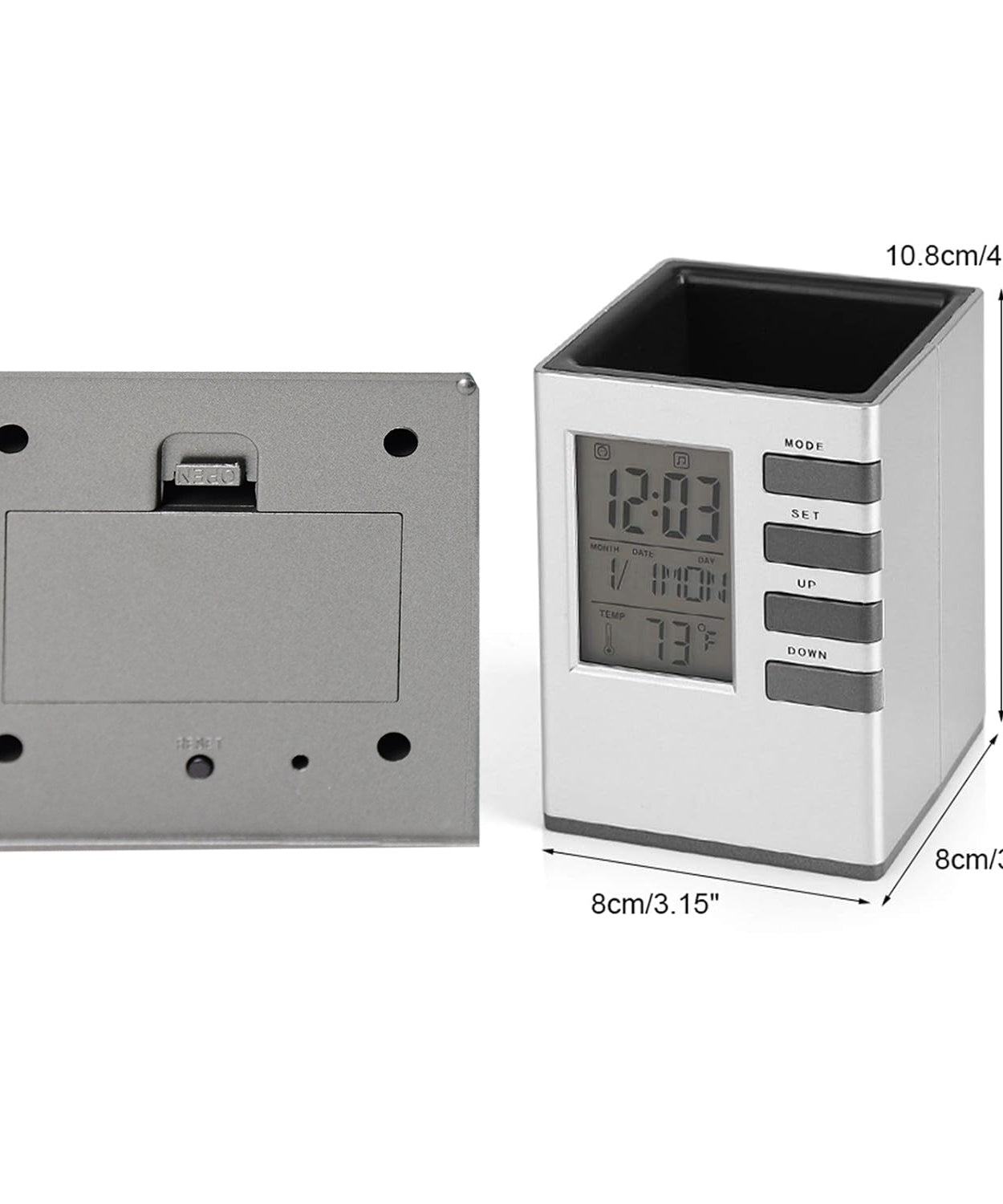 Stylish Multifunction Desk Clock with Pen Holder