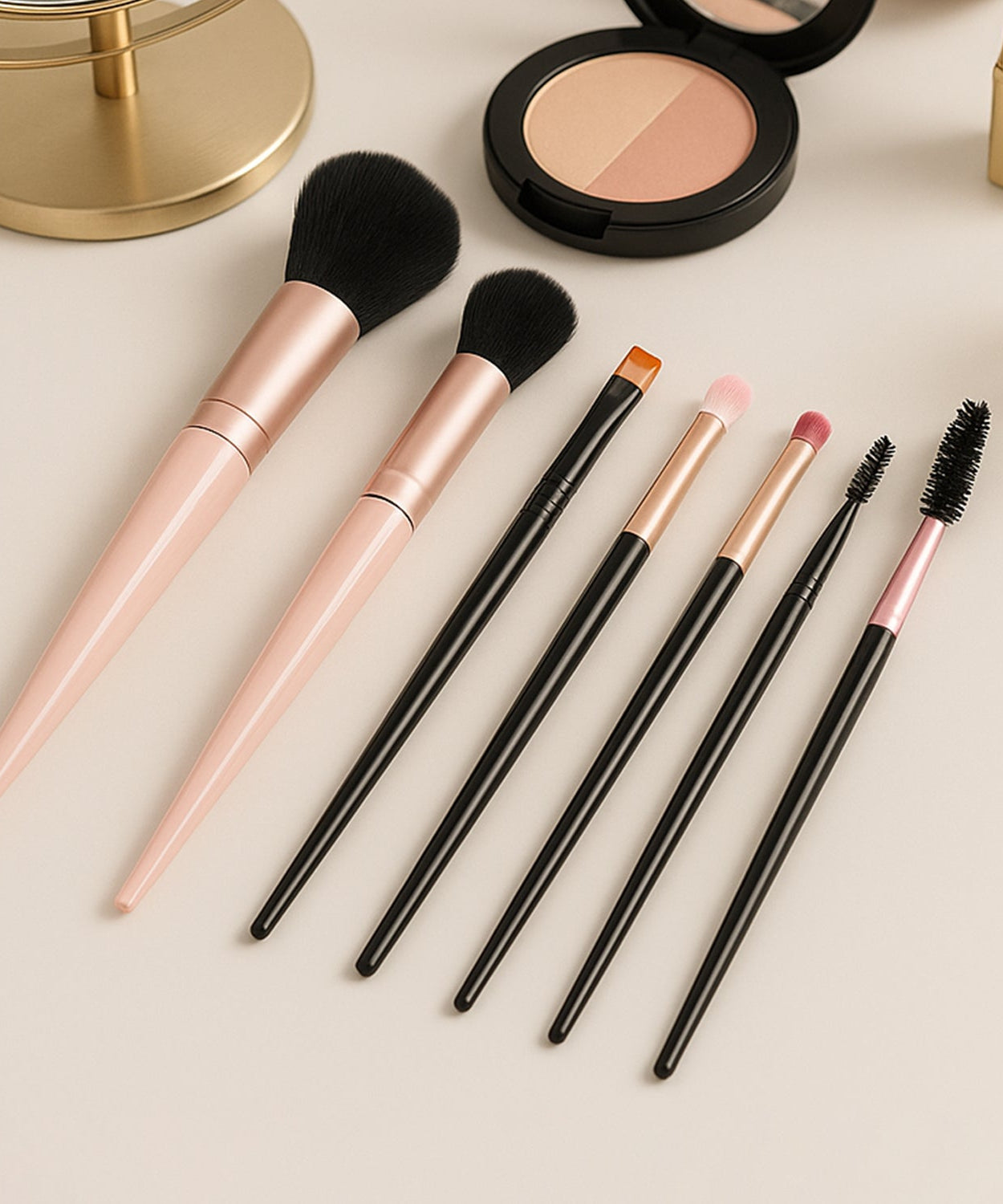 Premium Dual-Tone Makeup Brush Set 