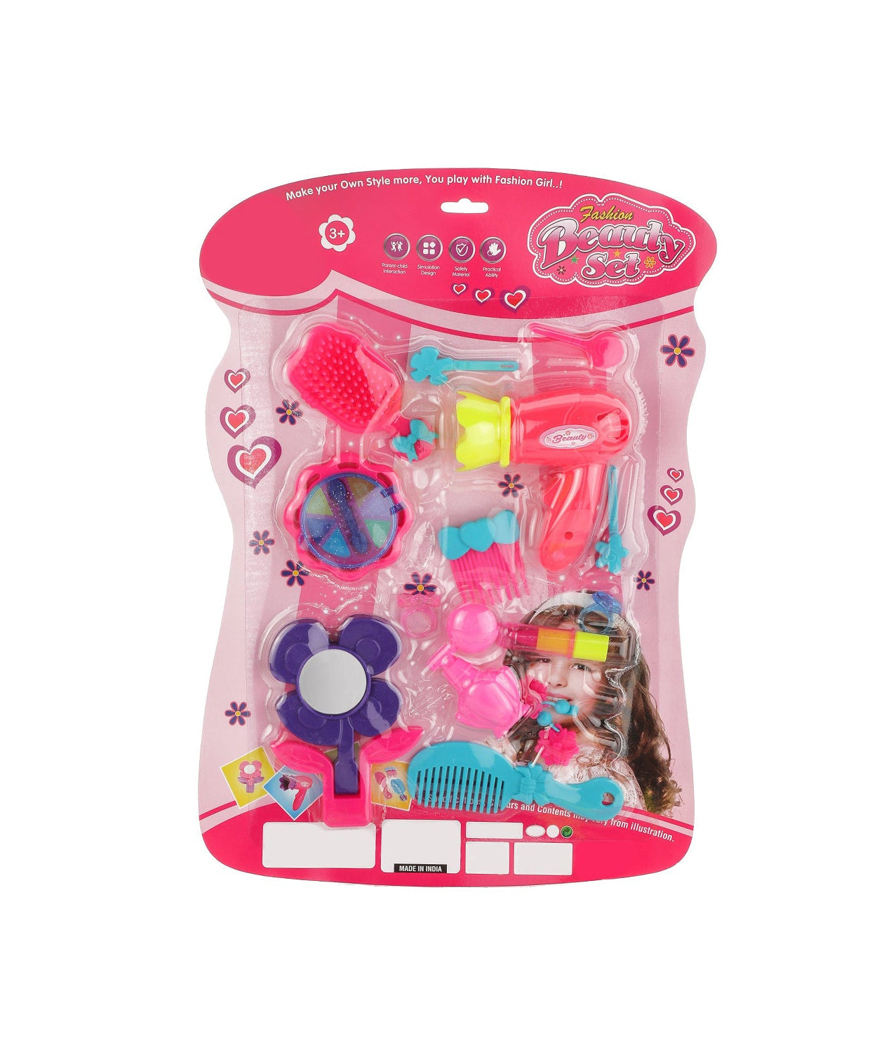 Girl's Bring Along Beauty Suitcase Makeup Vanity Toy (Multicolour)