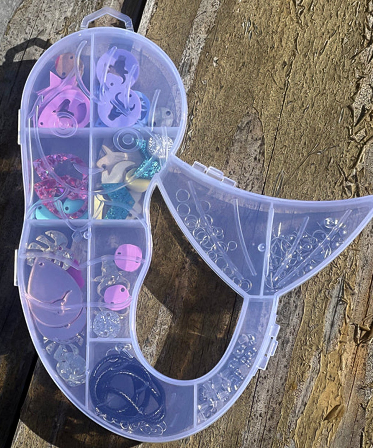 Mermaid Shape Plastic Storage Organizer Box (1 Pc)