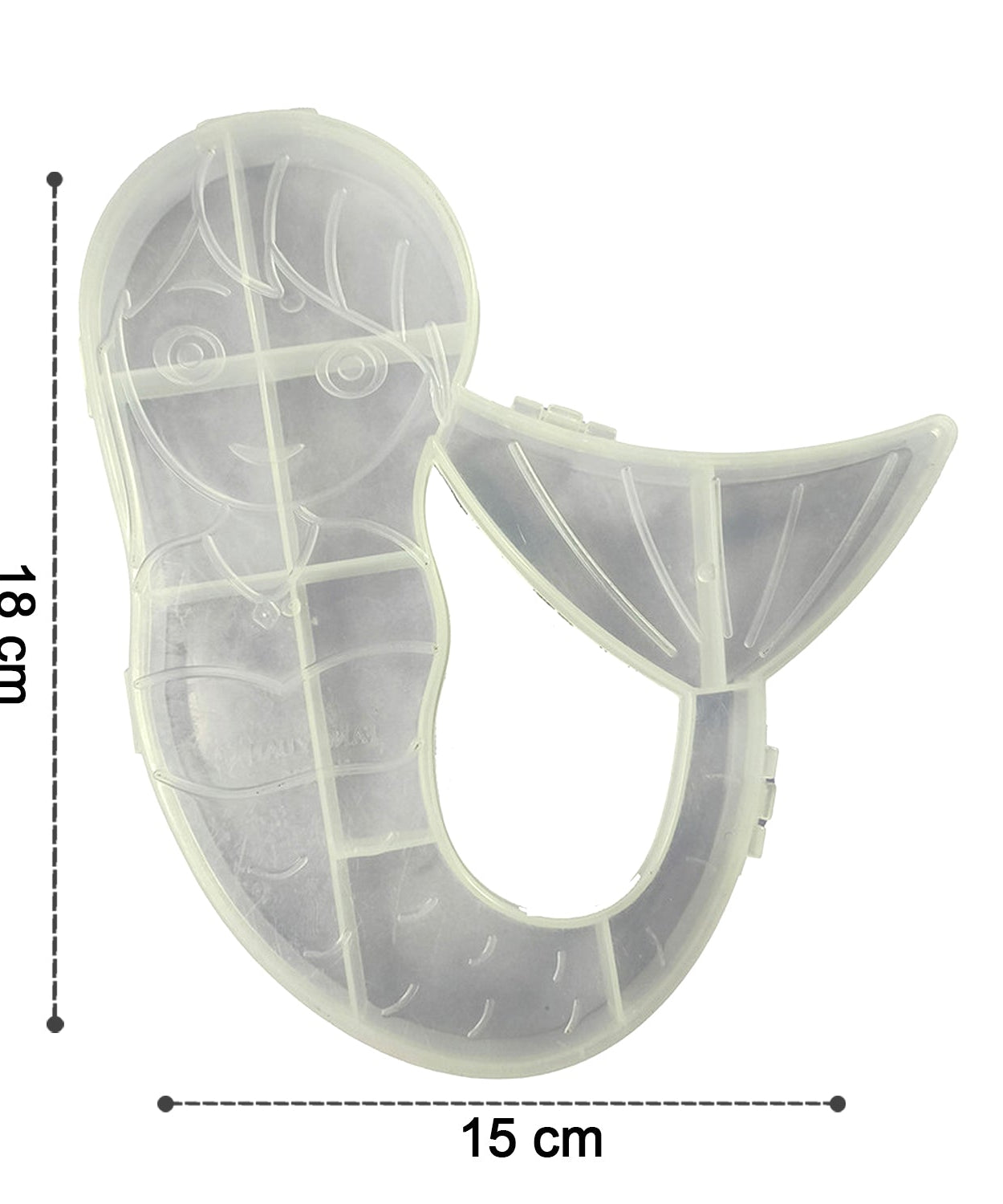Mermaid Shape Plastic Storage Organizer Box (1 Pc)