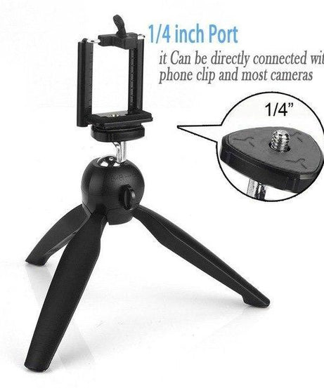 Mini tripod for phone and DSLR with stabilizer