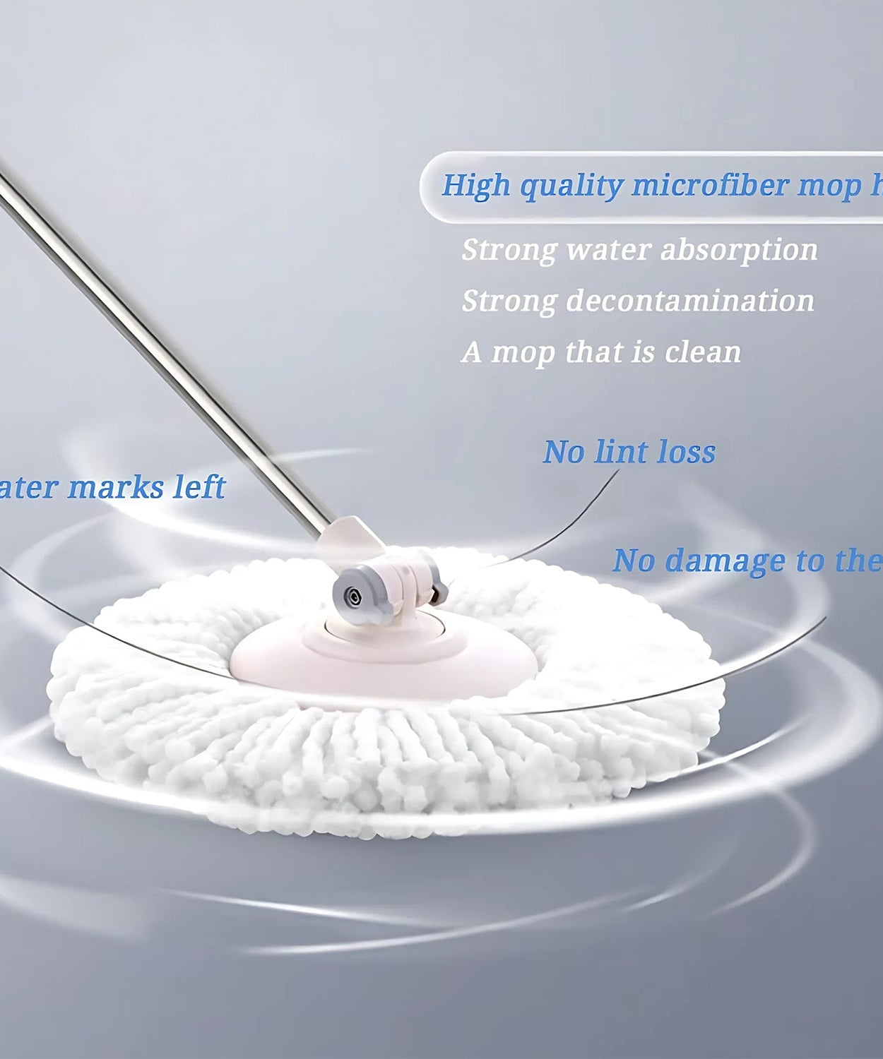 Microfiber Spin Mop Refill Head 360° Rotating Mop (5 Pc)