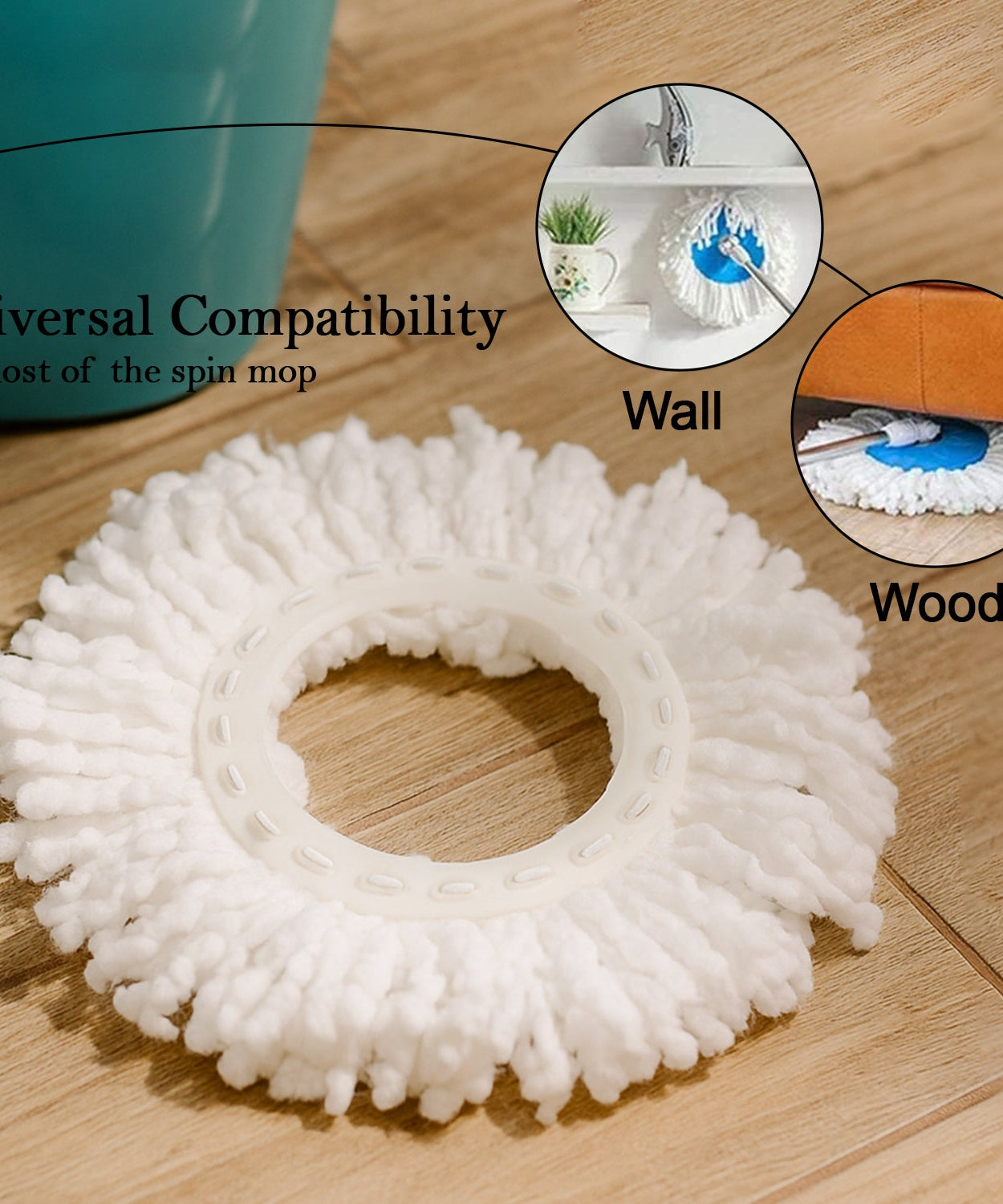 Microfiber Spin Mop Refill Head 360° Rotating Mop (5 Pc)