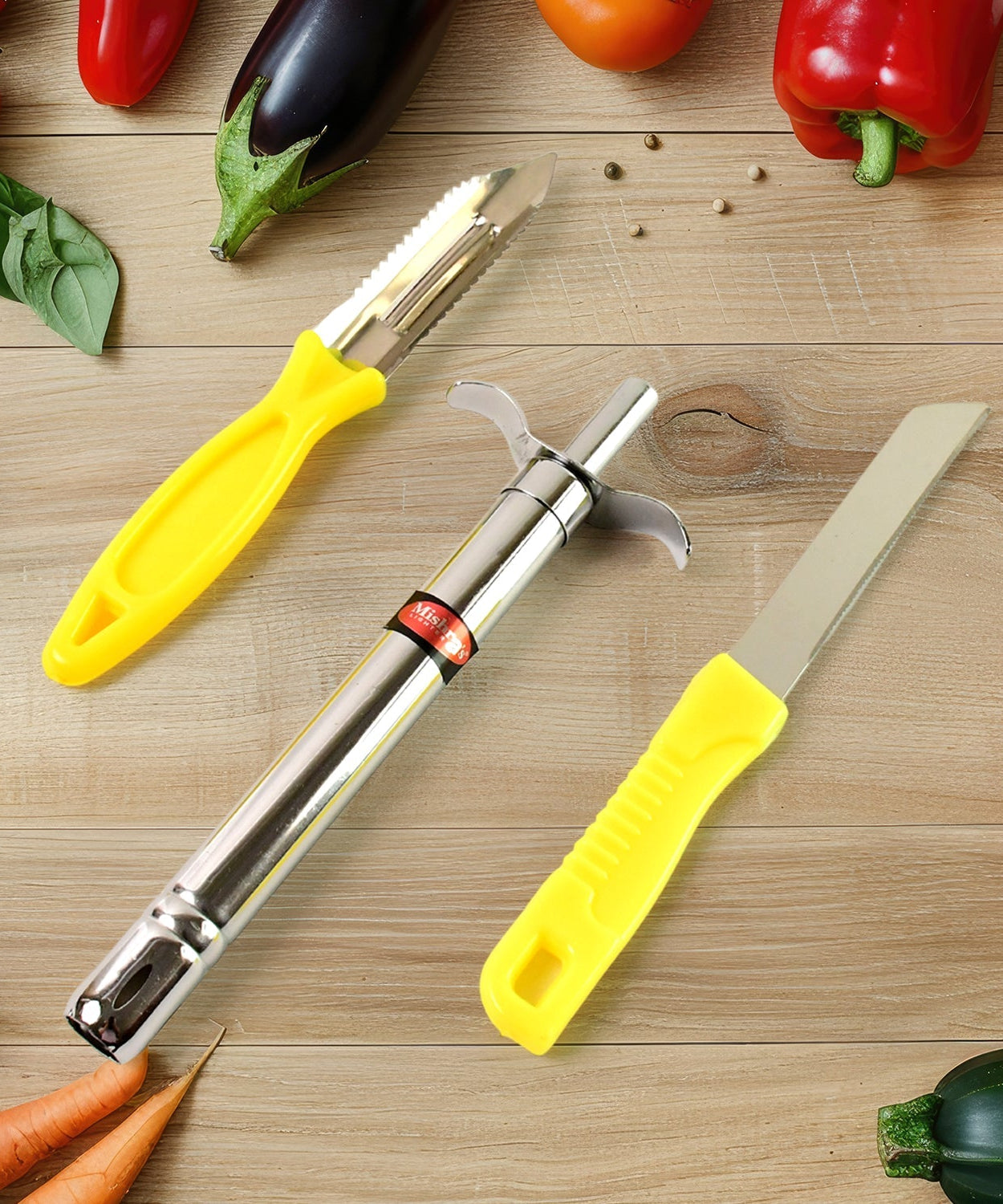 Mishra's 5-Piece Multipurpose LPG Kitchen Combo Set with Gas Pipe, Cylinder Trolley, Knife, Lighter & Peeler