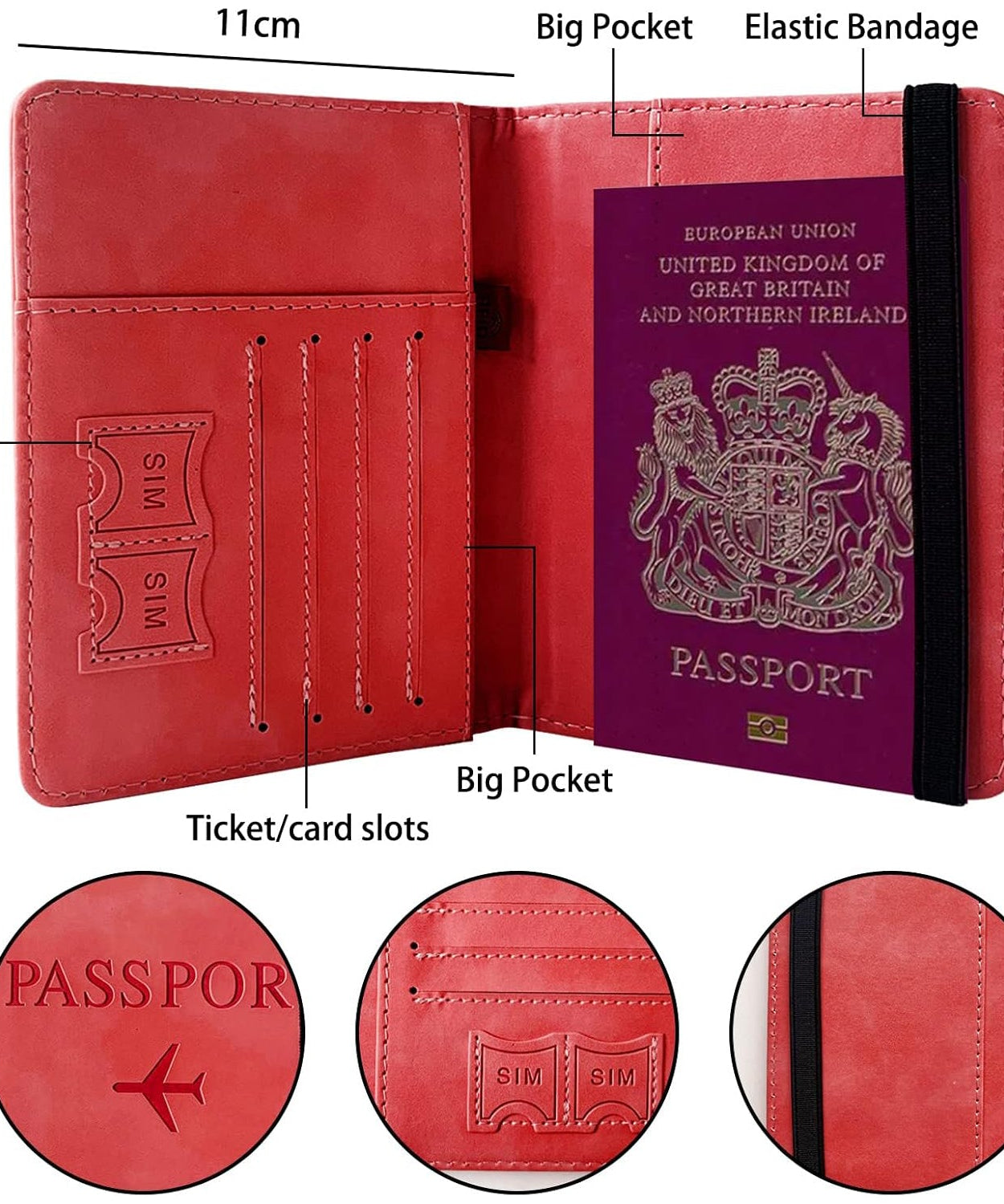 Premium Multifunction Travel Passport Holder & Wallet (15x11cm / 1 Pc)