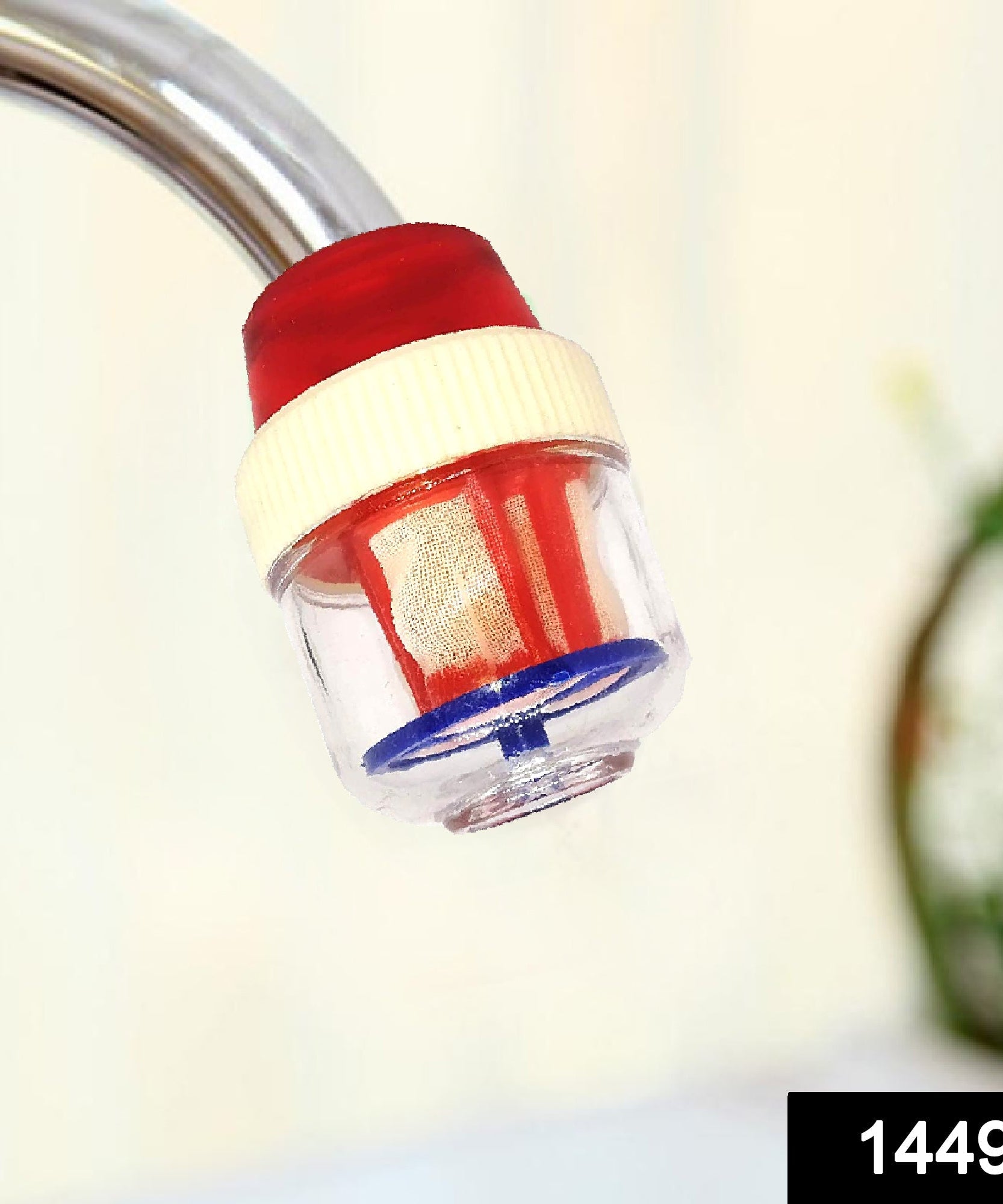 Water tap filter cartridge, plastic, candle design.