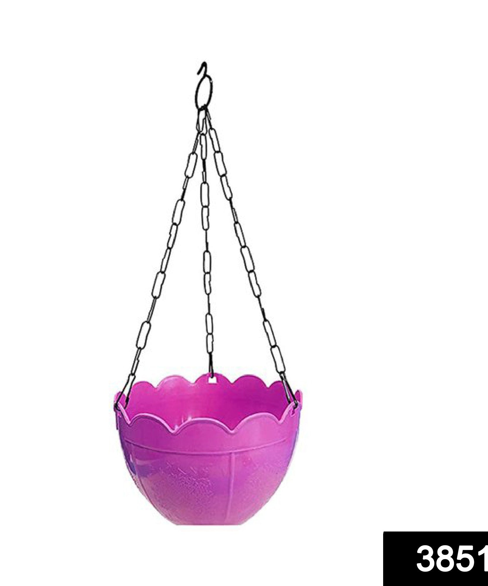 Pot with chain for balcony plants