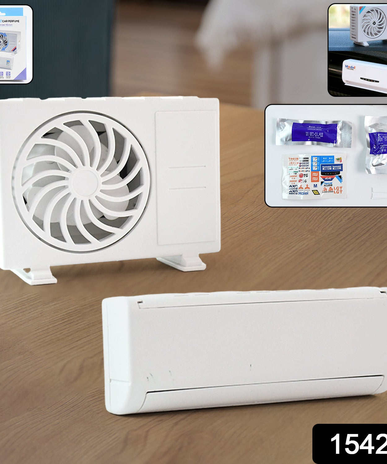 AC Design Solar-Powered Car Air Freshener: Built-in Perfume Diffuser for Dashboard and AC Vent