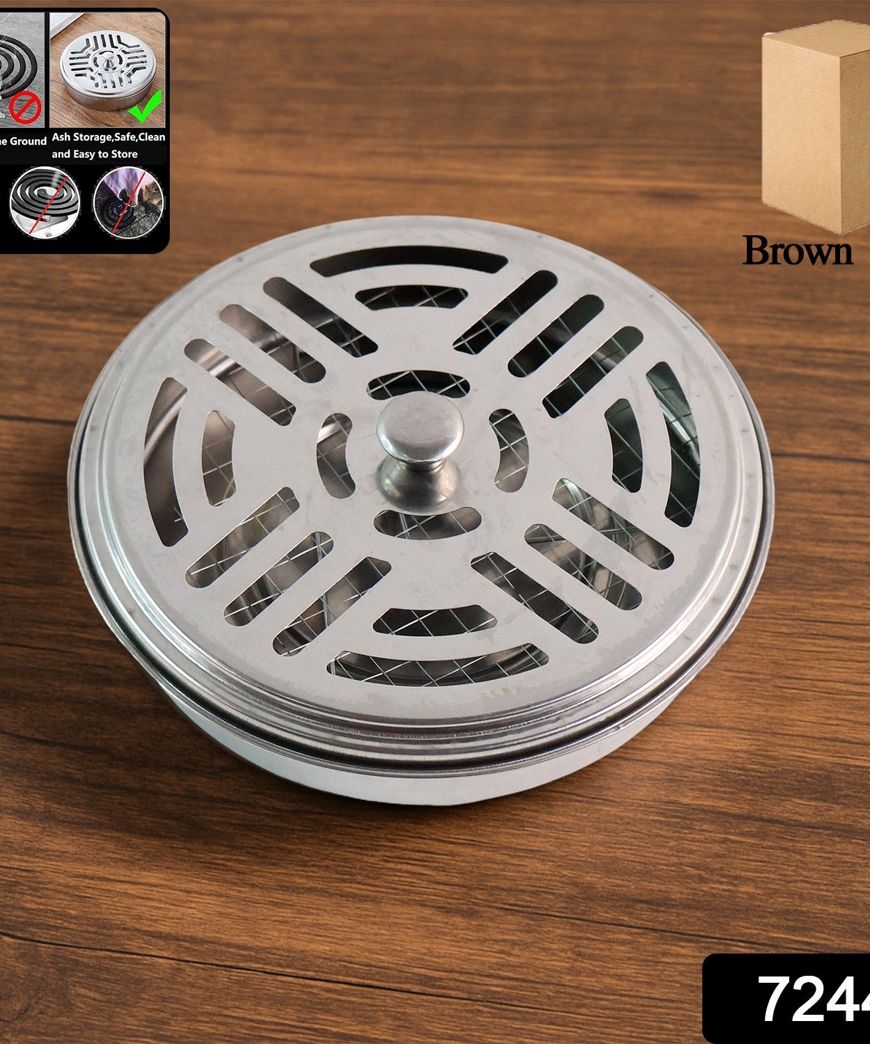 Decorative Mosquito Coil Holder Mosquito Coil Container, Incense Holder Safe Burning Coil Tray for Home Patio Pool Side Outdoor, Metal Tray