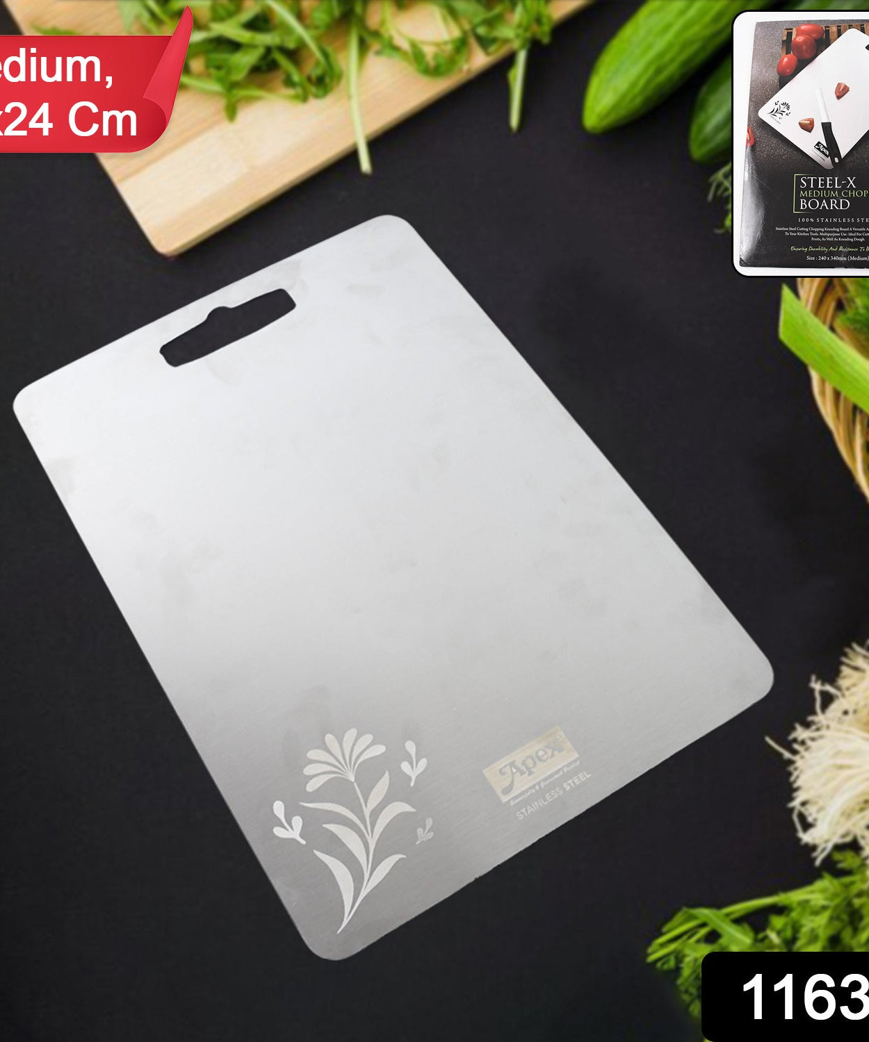 Apex Clean Cut Stainless Board