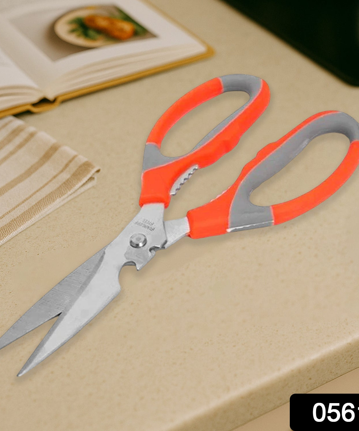 SpaceMulti-Function Kitchen Scissors for Veggies, Meat & Seafood with Bottle Opener