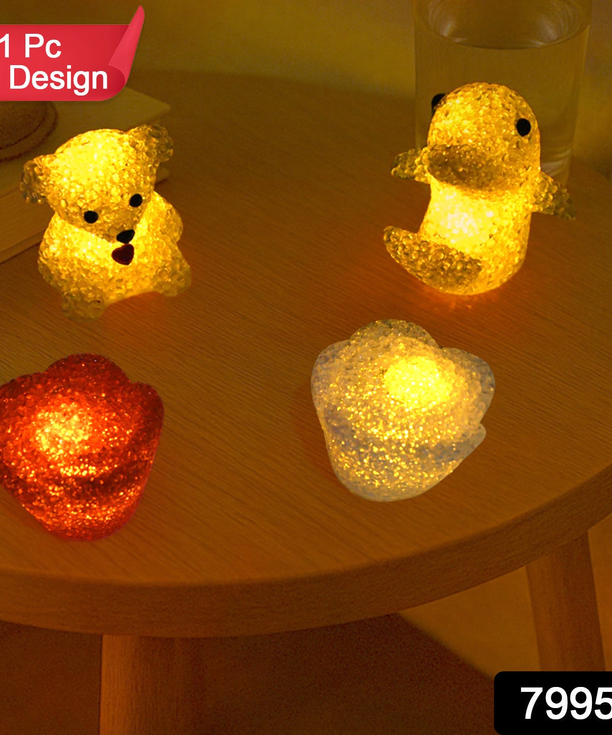 Unique Crystal Night Light: Multi-Shape LED Lamp (Mood Lighting)