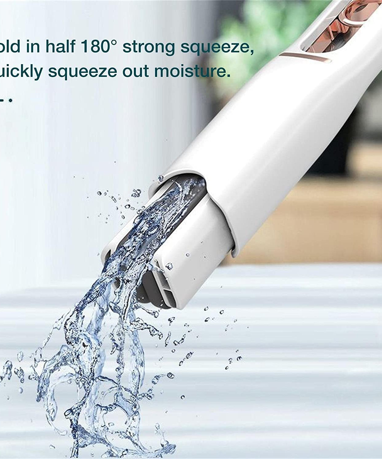 Portable Self-Squeeze Short Mop, Mini Hand Wash-Free Strong Absorbent Mop with 1 Cotton Head, Cleaning Sponge For Bathroom Kitchens Table