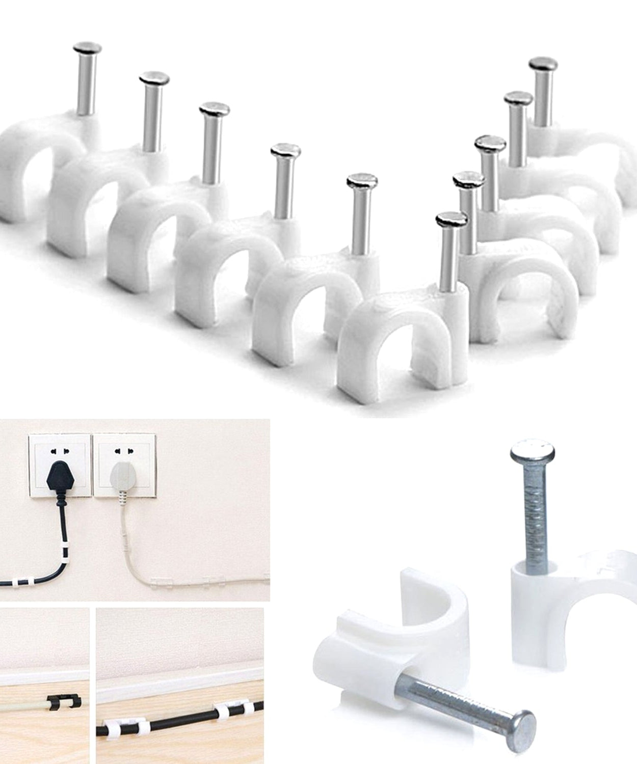 Cable clip set for organizing