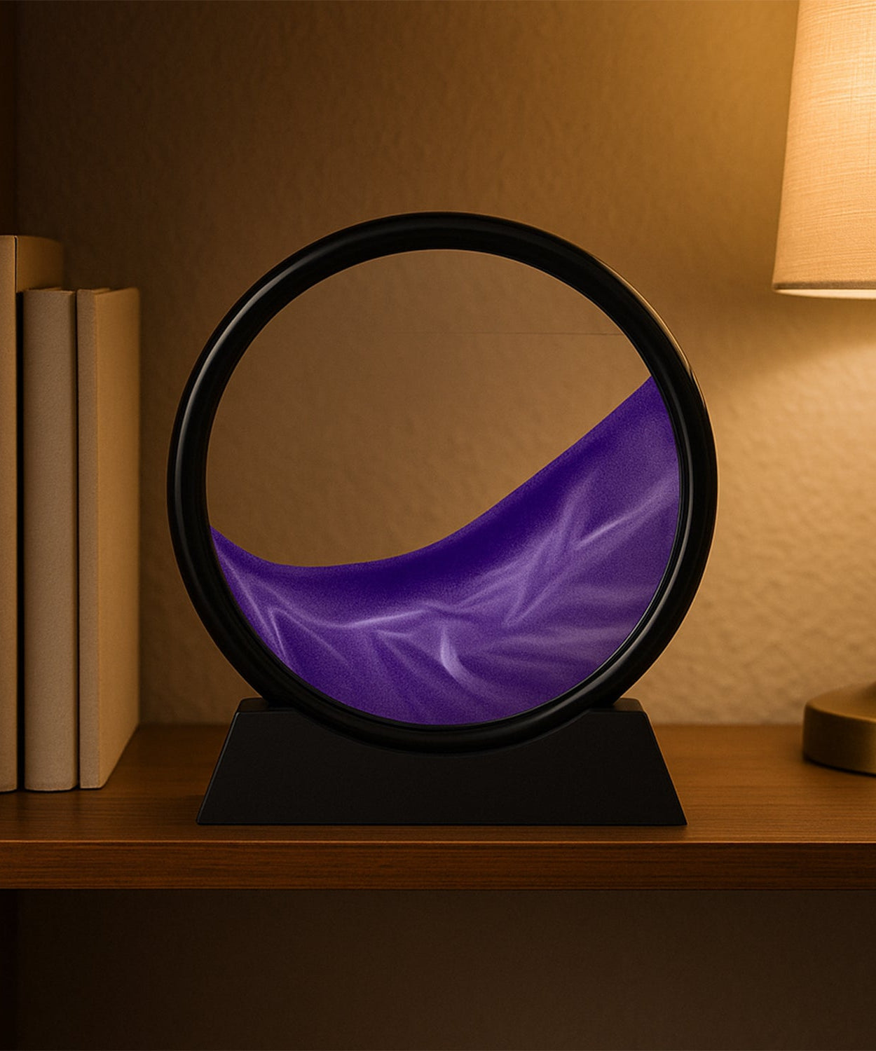 3D Moving Sand Art – Liquid Motion Deep Sea Sandscape with Round Glass Frame (1 Pc)