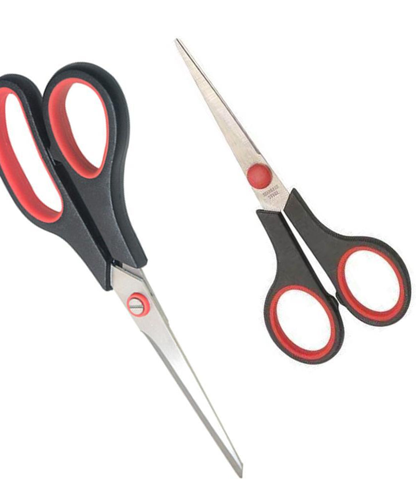 Scissor pack with two durable scissors.