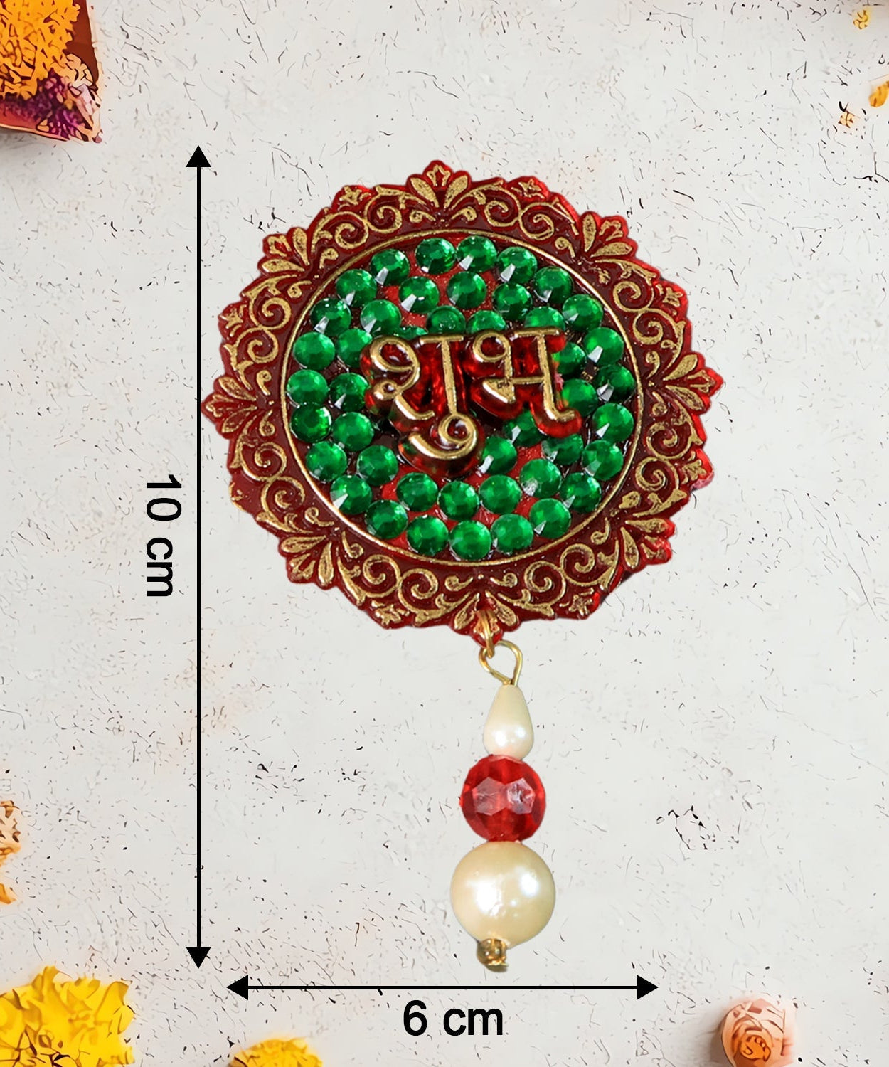 Artistic Shubh Labh Beaded Door Hanging Toran