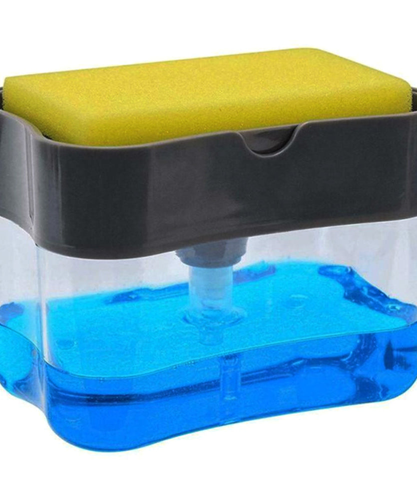 2-in-1 liquid soap dispenser with sponge holder