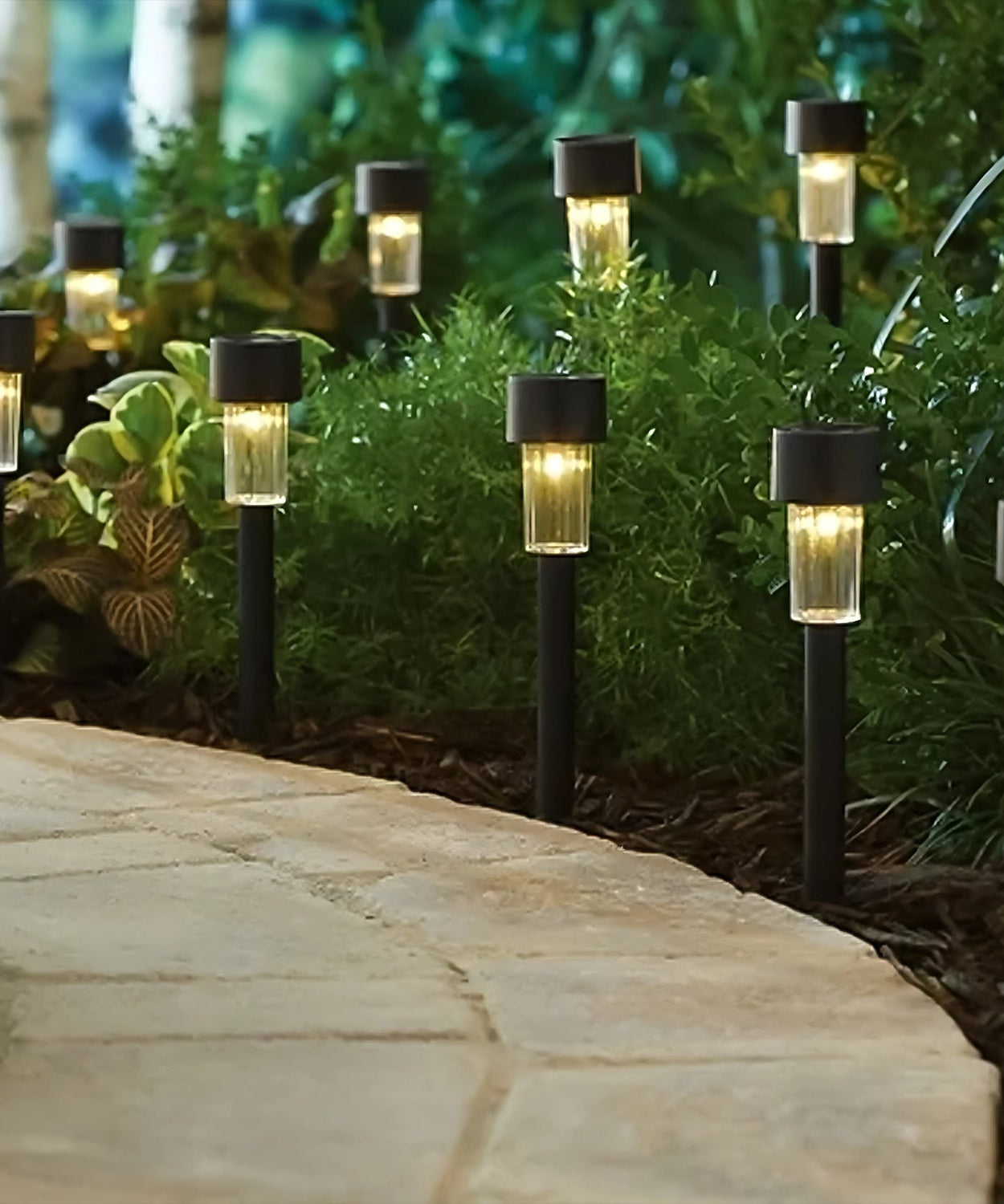 Solar-Powered LED Garden Spike Light Set (31x5cm / 2 Pc)