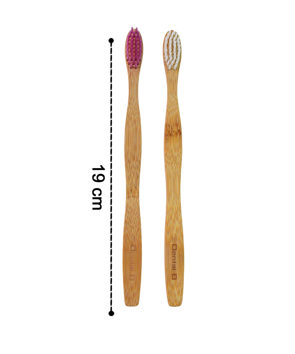 Eco-Friendly Natural Bamboo Toothbrush with Medium Bristles (2 Pc)