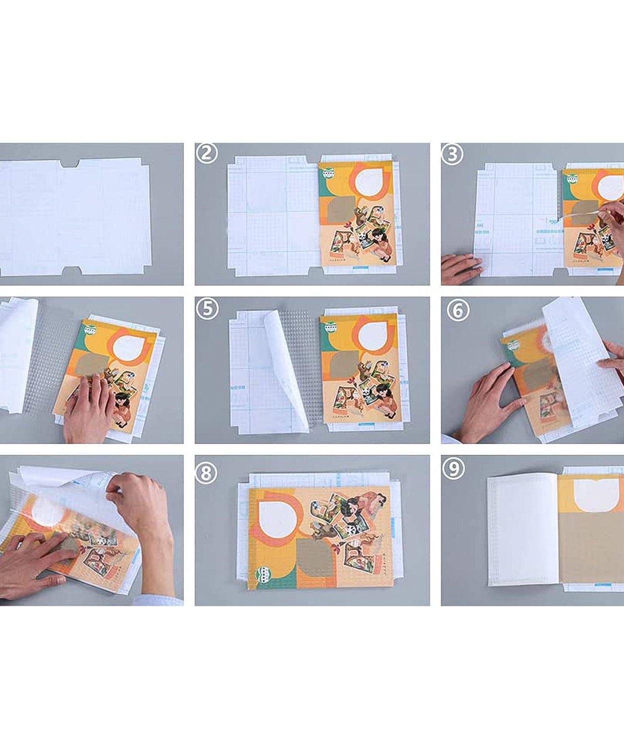 Transparent Book Cover (10 Pcs Set / 47x37cm)