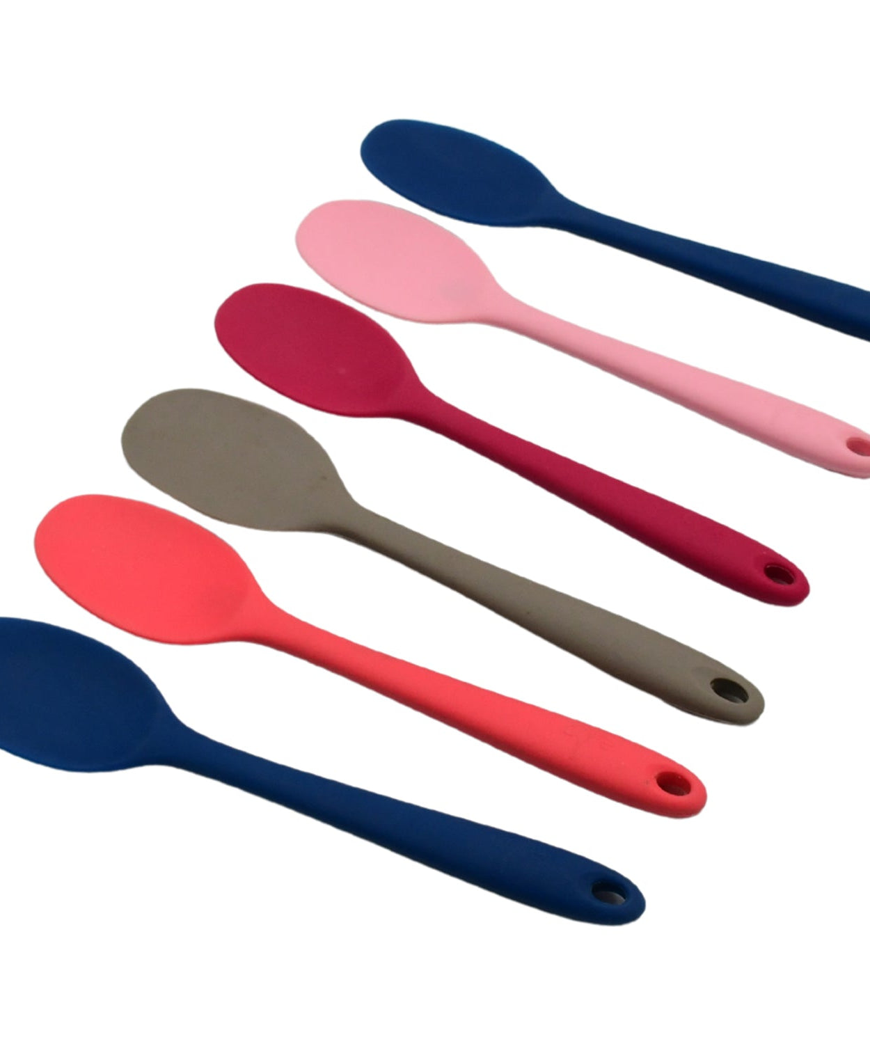 Multipurpose Silicone Spoon, Silicone Basting Spoon Non-Stick Kitchen Utensils Household Gadgets Heat-Resistant Non Stick Spoons Kitchen Cookware Items For Cooking and Baking (6 Pcs Set)
