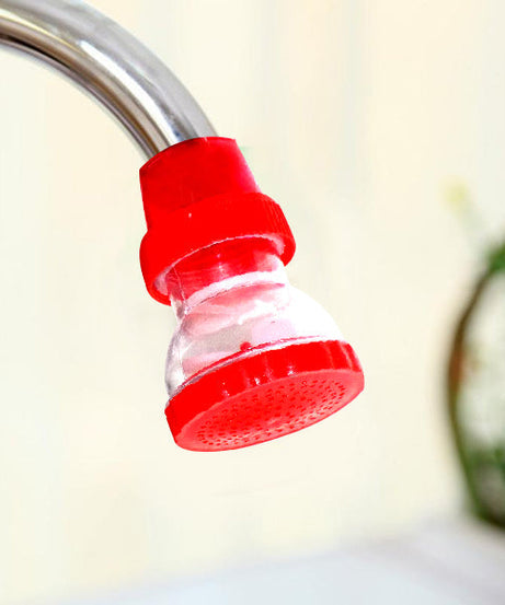 Big plastic 360-degree shower head faucet, versatile design.