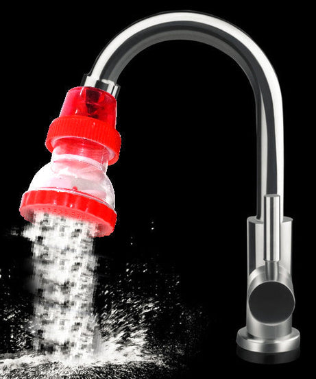 360-degree shower head faucet, large plastic design.