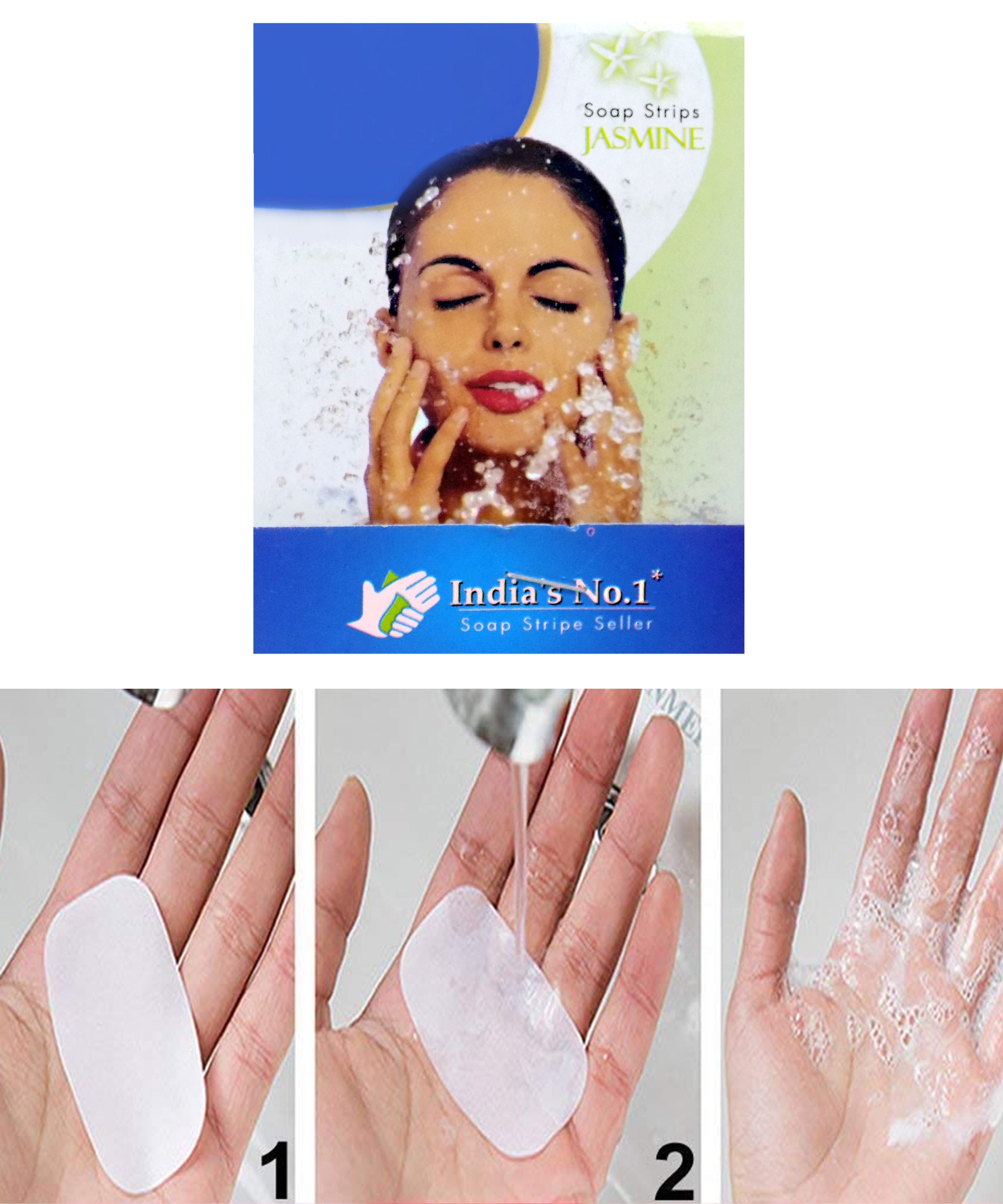 Paper soap strips with jasmine fragrance.