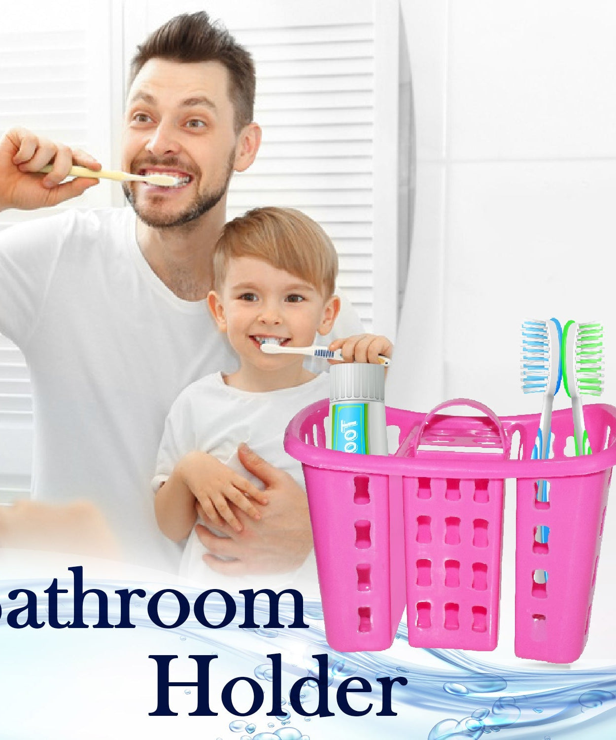 Wall-mounted toothbrush and toothpaste organizer for easy access