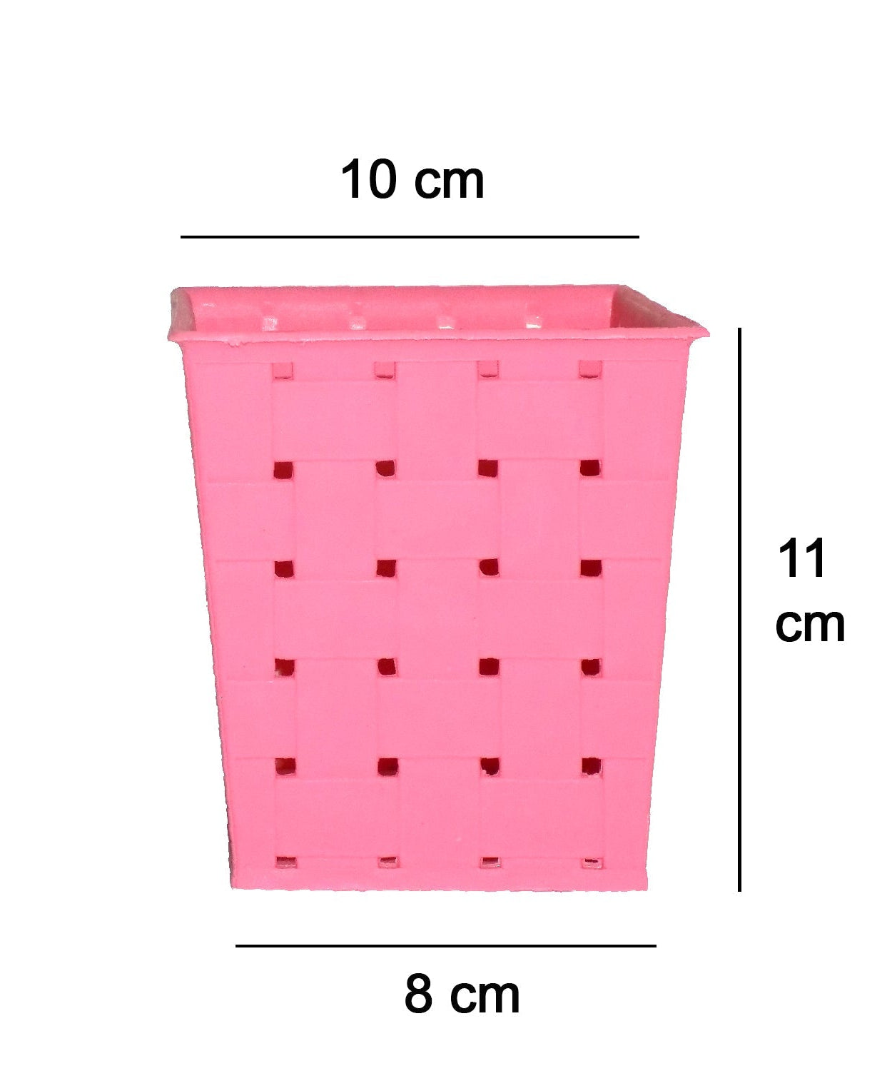 Square railing planters, dotted design, perfect for single plants.