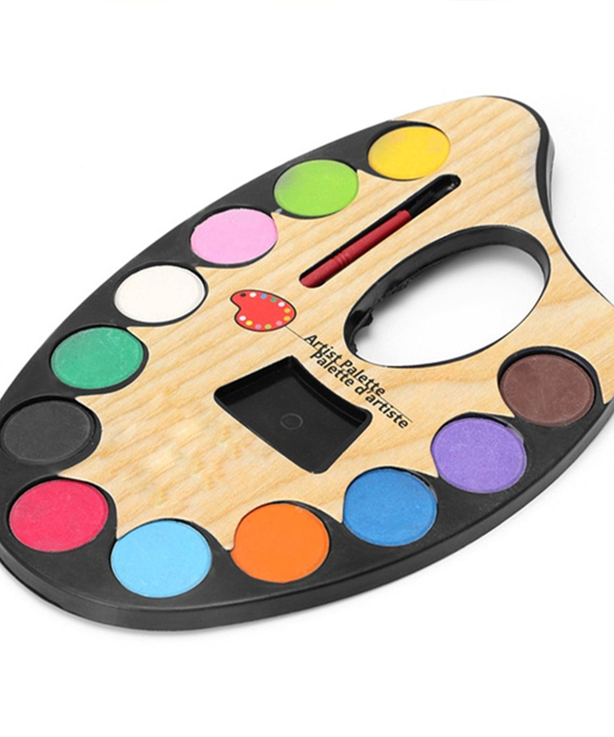 Non-toxic watercolor set with vibrant colors for sketching