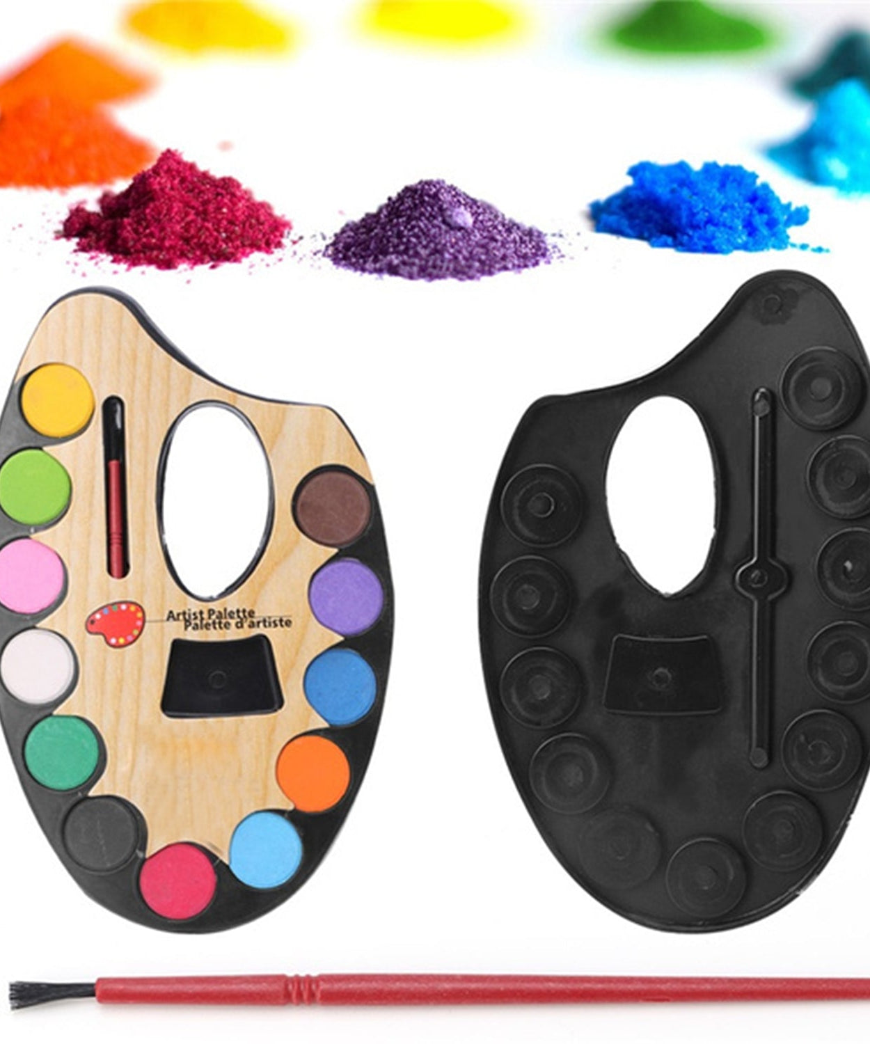 Non-toxic watercolor set with a variety of colors