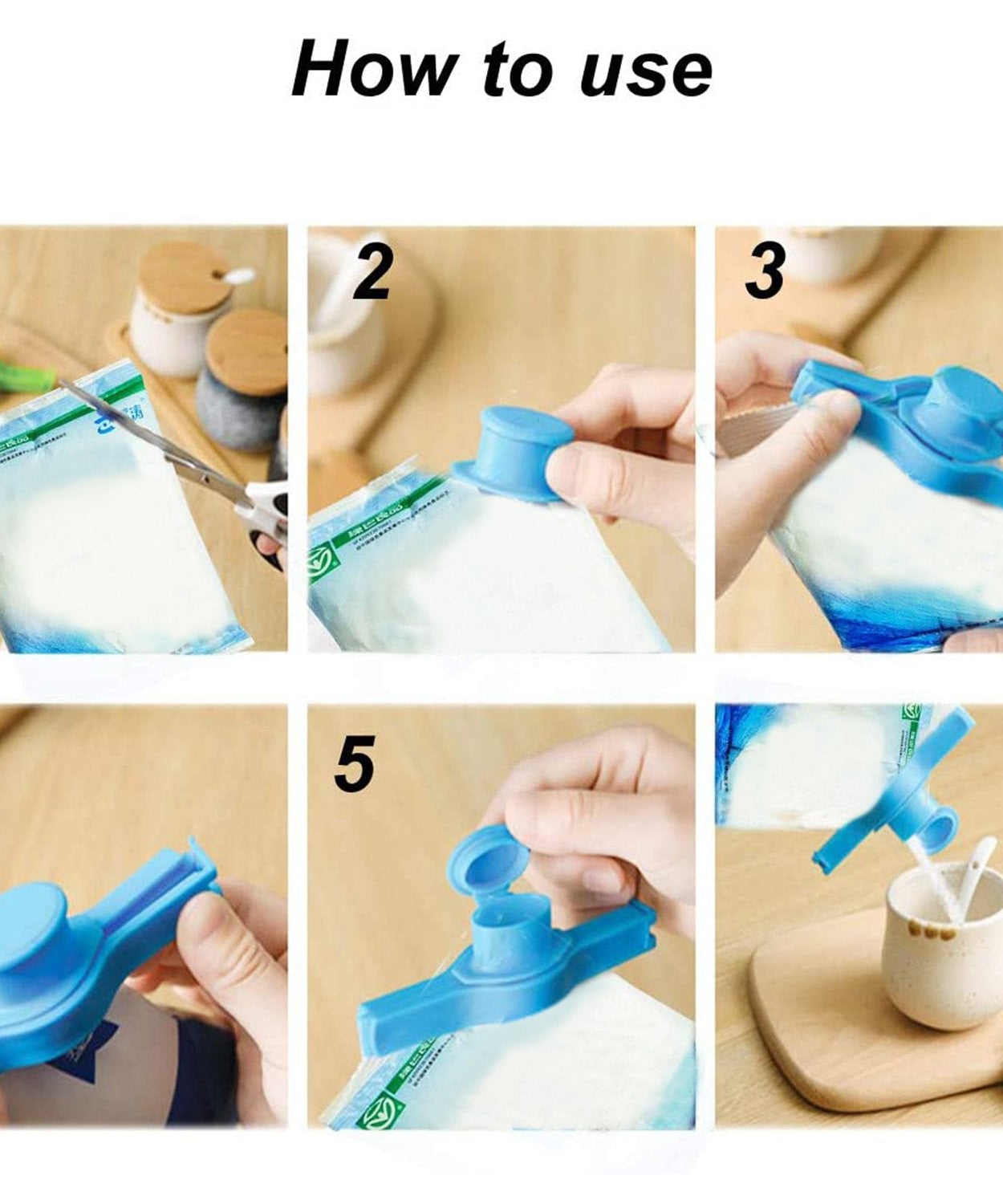 Food clip for sealing and storage