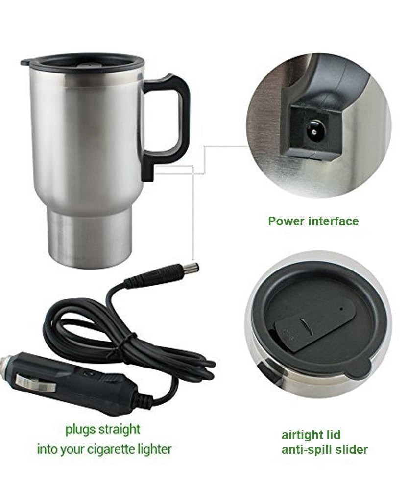 Efficient car kettle mug with charging capabilities