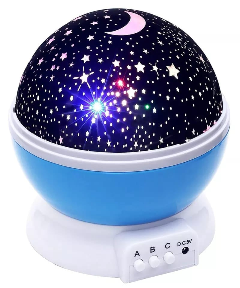 Star projector night lamp with color change feature