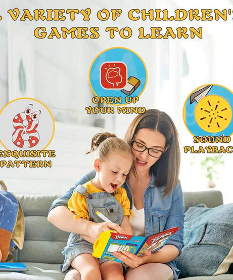 Learning study book with numbers and letters for young children