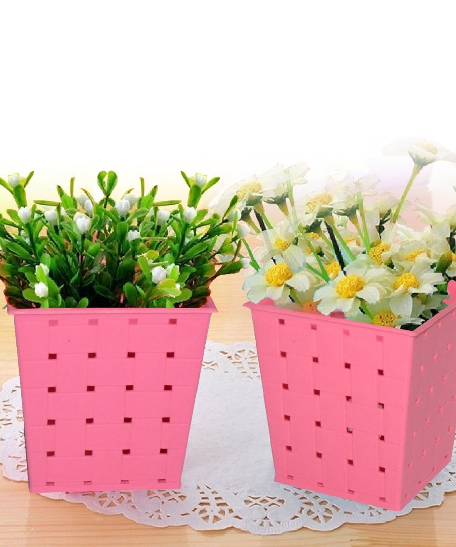 Single plant railing planters with dotted design, modern and stylish.