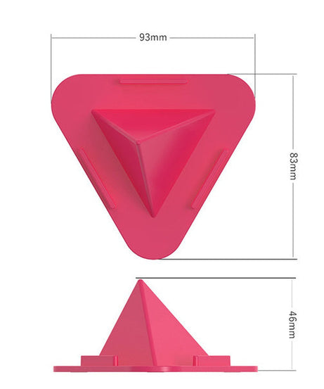 Pyramid mobile stand with three different angle options.