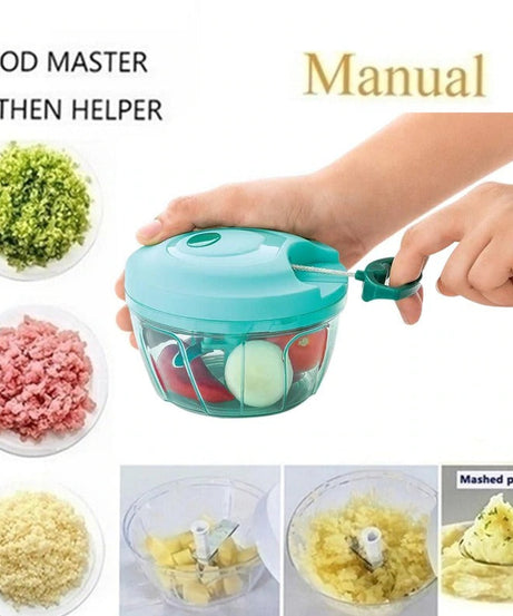 Handy Mini Plastic Vegetable Chopper Cutter, Onion Chopper Vegetables for Kitchen Accessories with 3 Blades
