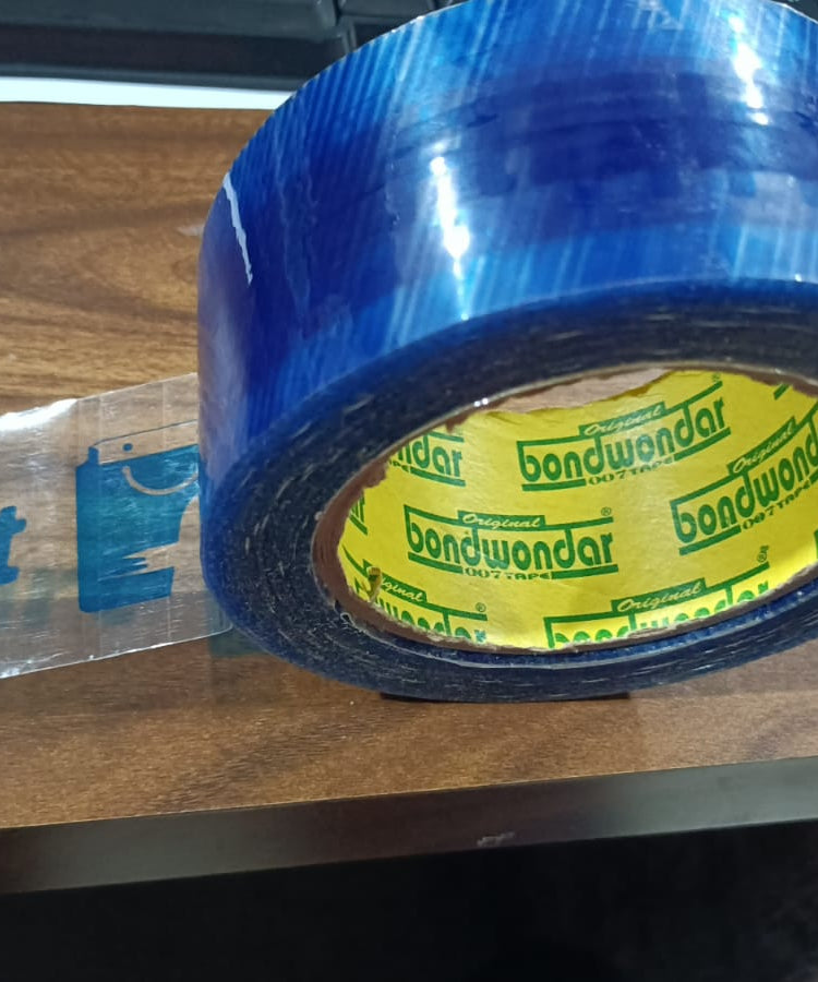 Blue tape for packaging with Flipkart logo for delivery use.