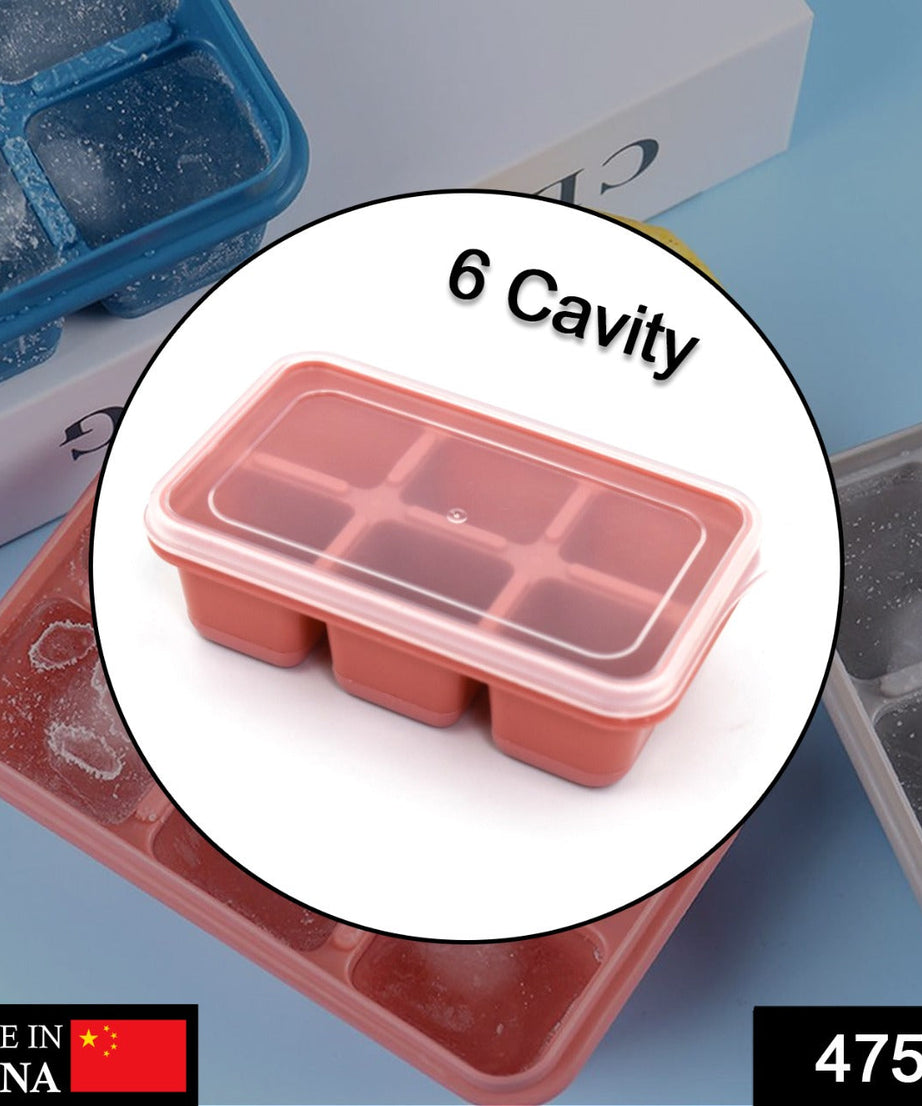 6-Cavity Silicone Ice Tray – Ideal for Kitchen & Home Use