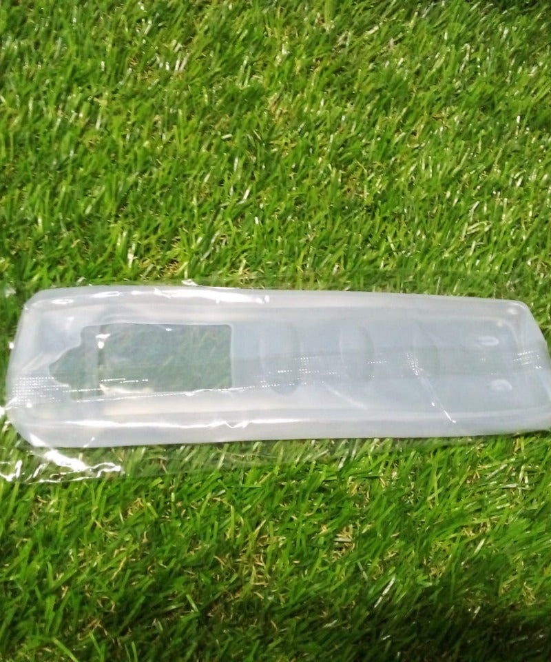 Full view of the remote pouch with a clear and protective finish.