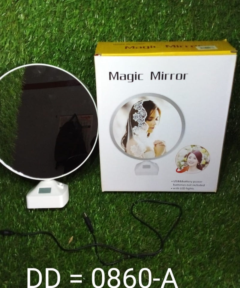 Curved LED wall light for enhancing mirror reflections